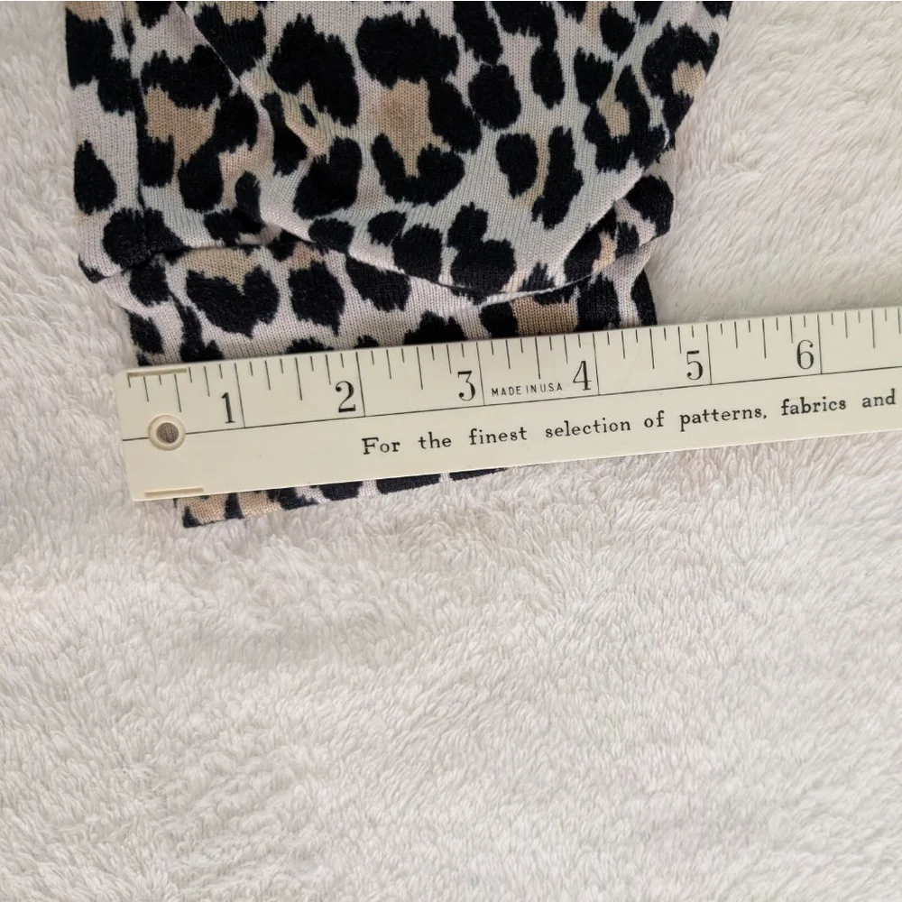 Kate Spade Romper Leopard Print Long Sleeve Jumpsuit - Large
